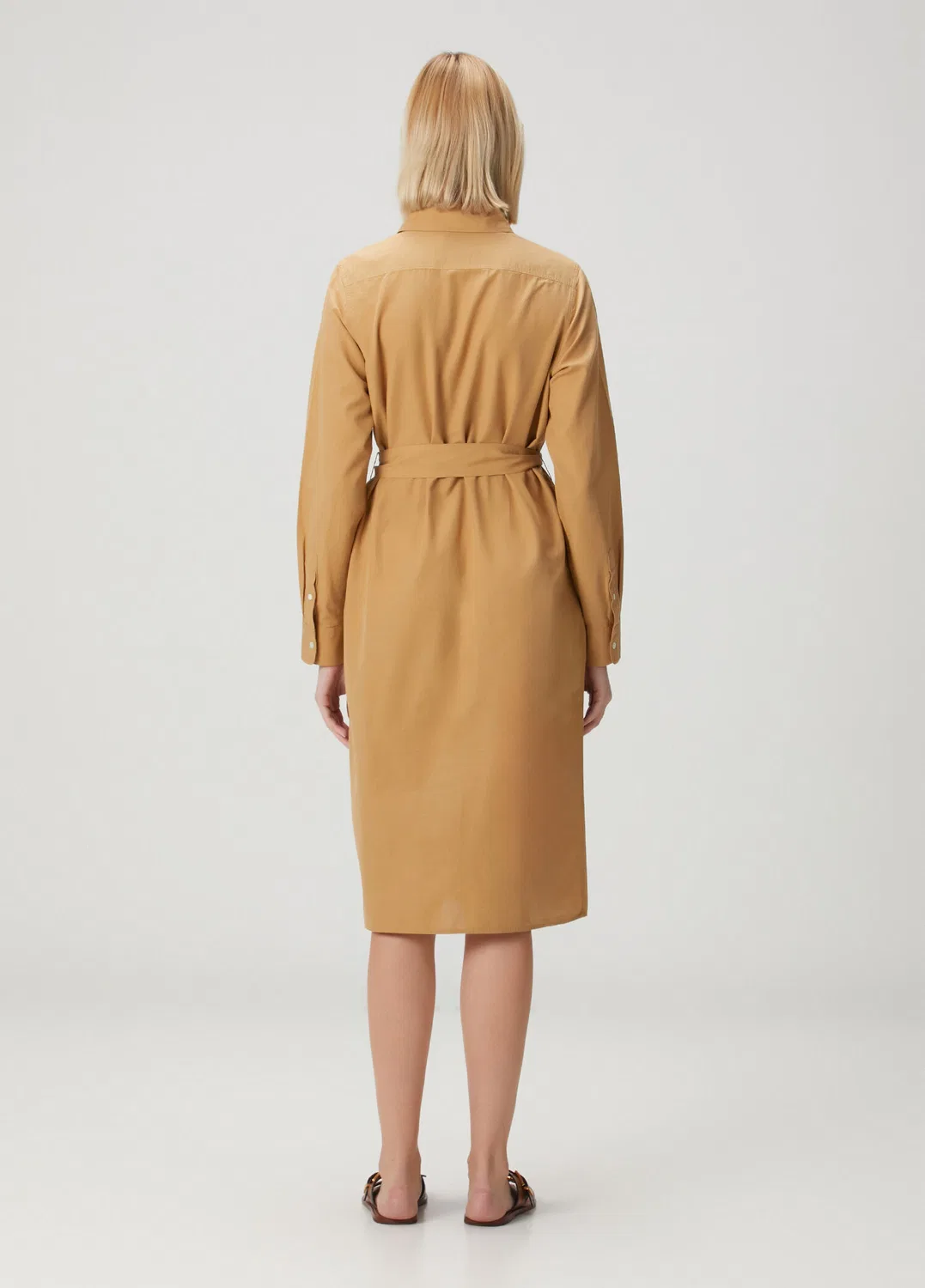Платье-рубашка миди Polo Ralph Lauren, Camel — фото 4