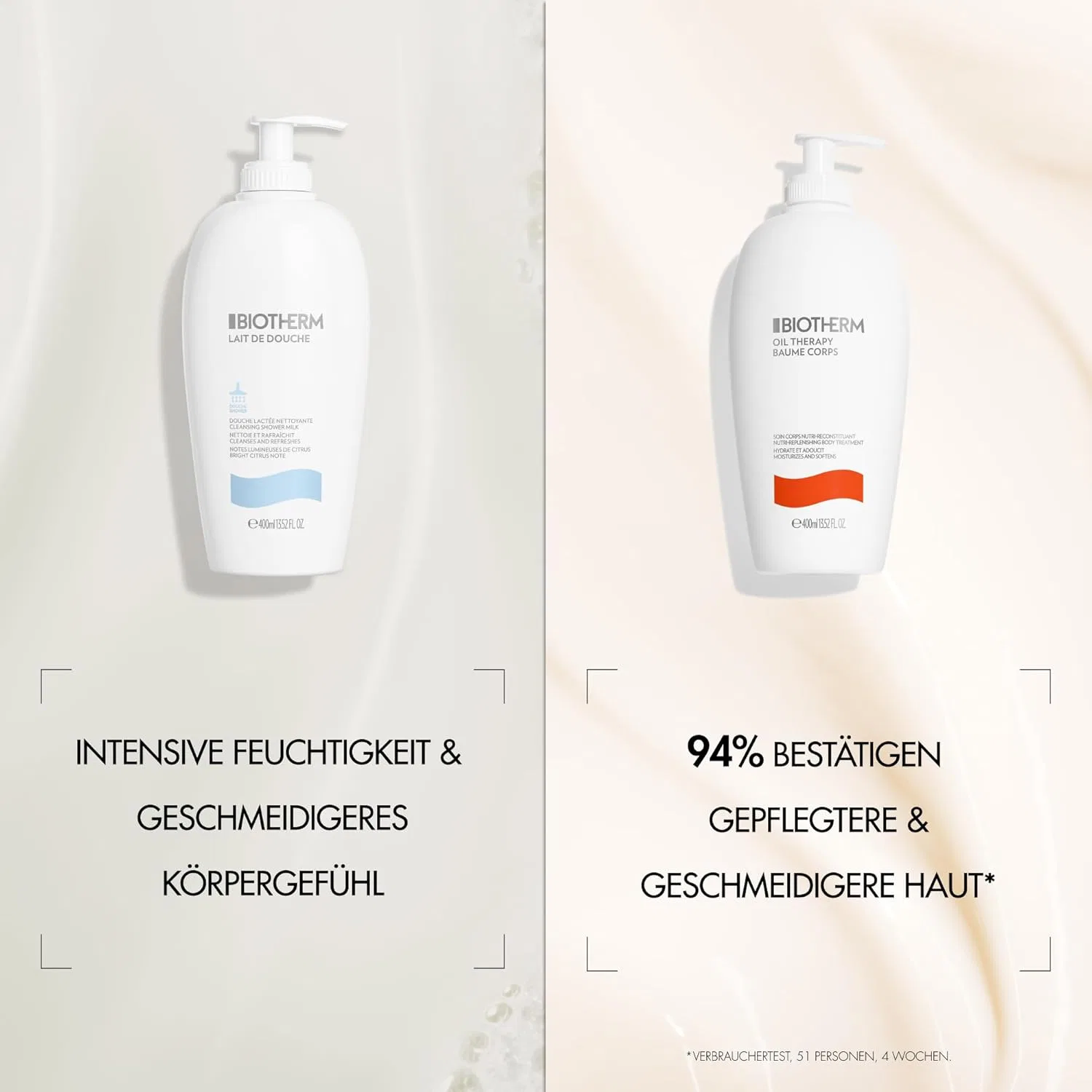 Дуэт для душа и тела, Biotherm, 400 мл + 400 мл — фото 4