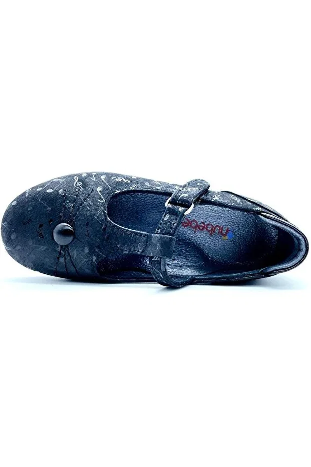 Детские туфли для девочек с принтом Cat motif Nubebe, Black Pattern — фото 3