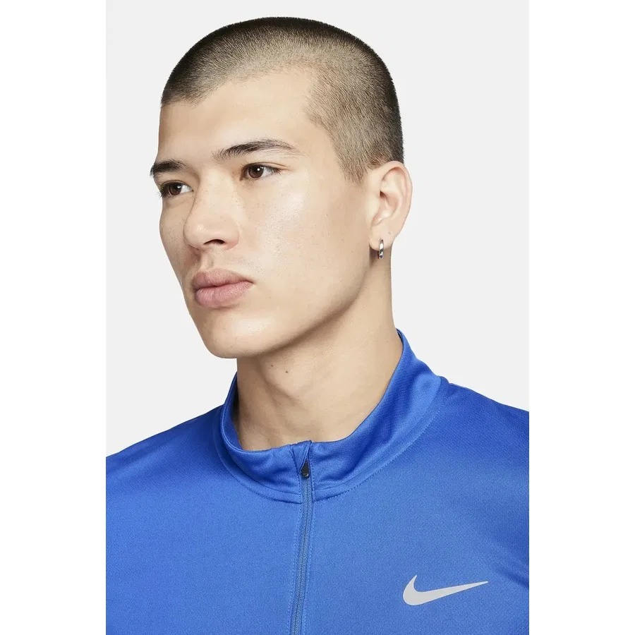Свитшот спортивный с четверть-молнией Dri-Fit Pacer Nike, Синий — фото 3