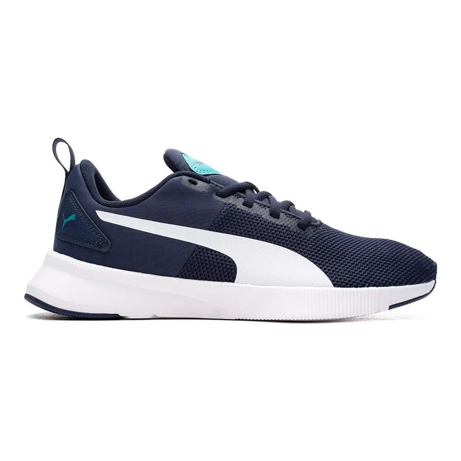 Кроссовки детские с шнуровкой Puma Flyer Runner Jr Peacoat-White-Deep Aqua, Black - White - Lime Surge