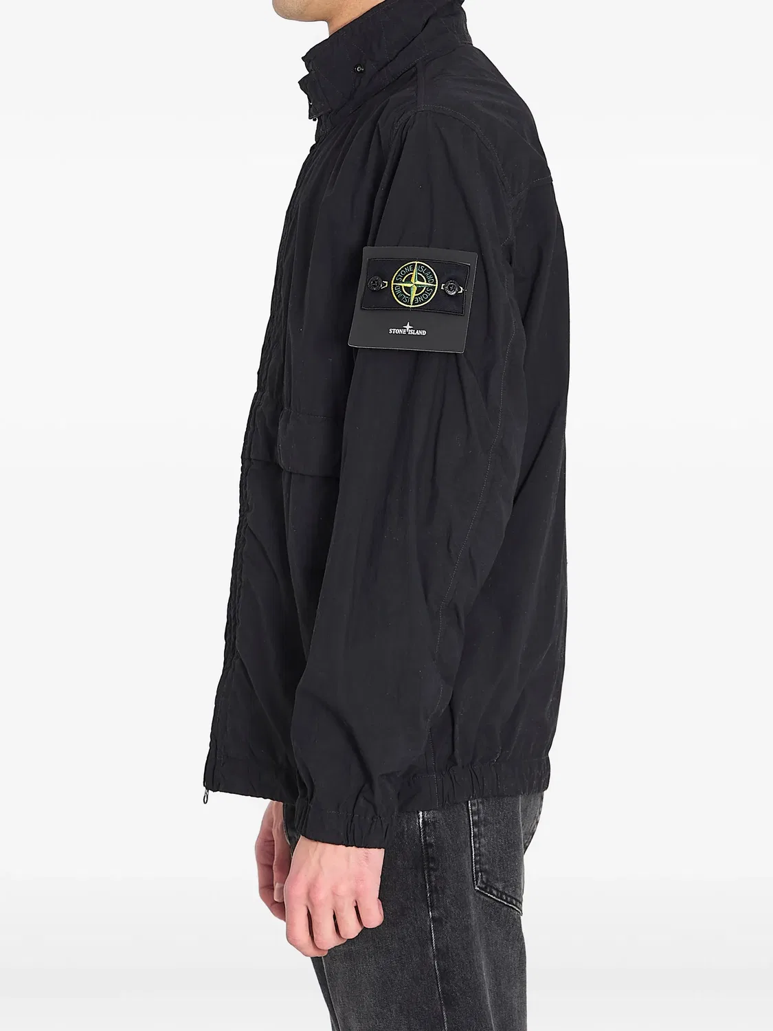 Куртка с застежкой на молнии и логотипом Stone Island, черный — фото 2