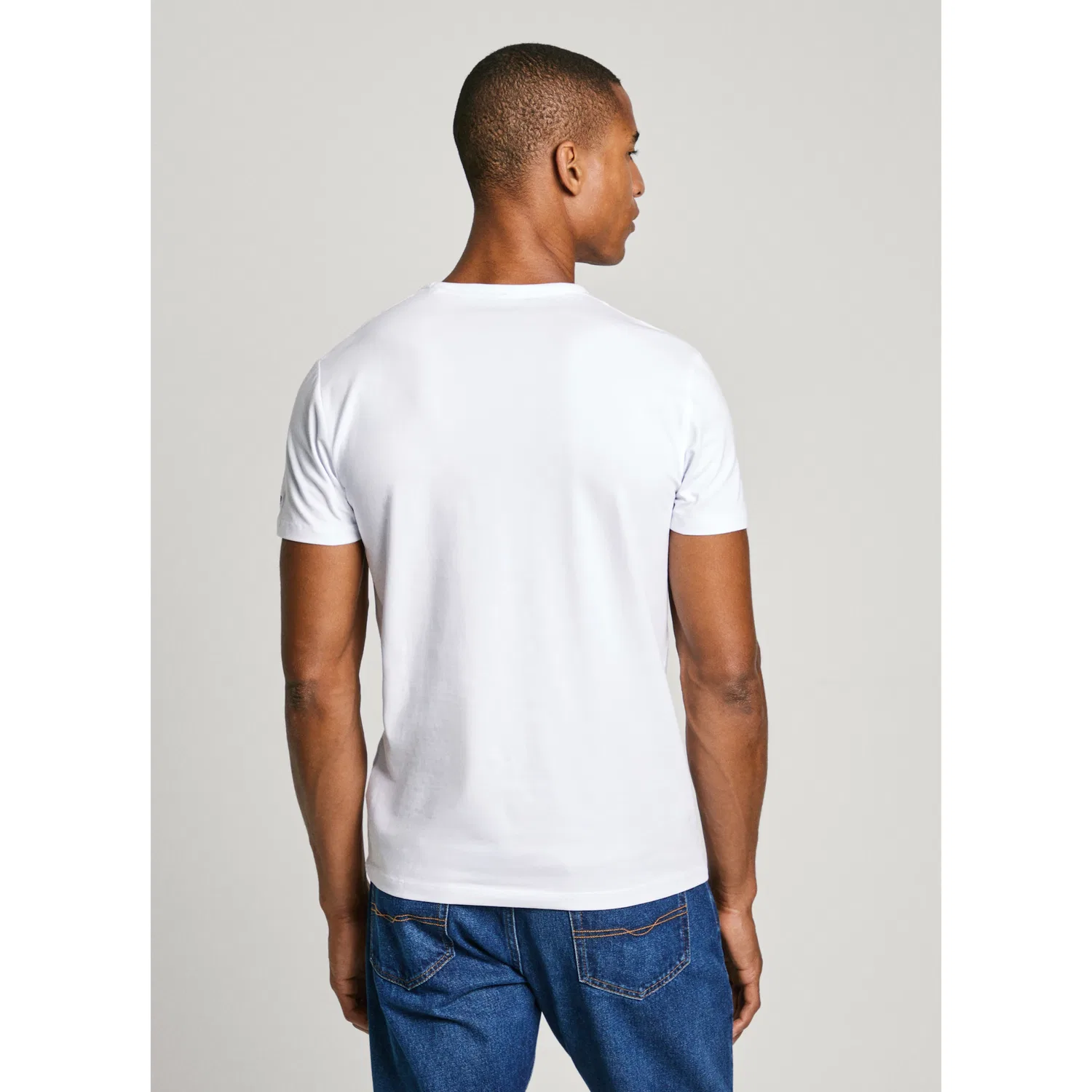 Детская хлопковая трикотажная шоу-рубашка с логотипом Pepe Jeans, White — фото 2