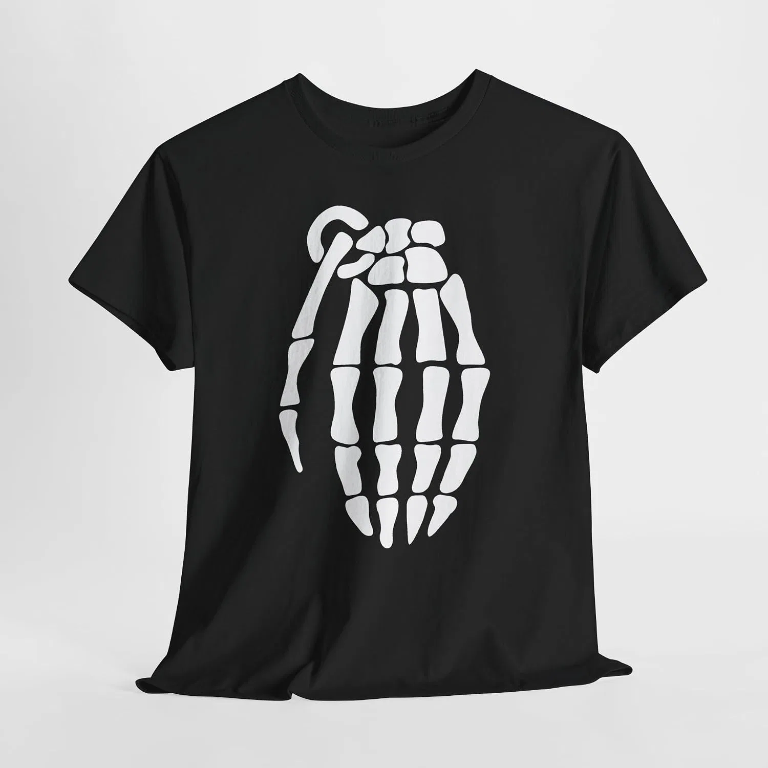 Мужская футболка с принтом Grenade Skeleton Gloves, чёрный — фото 4