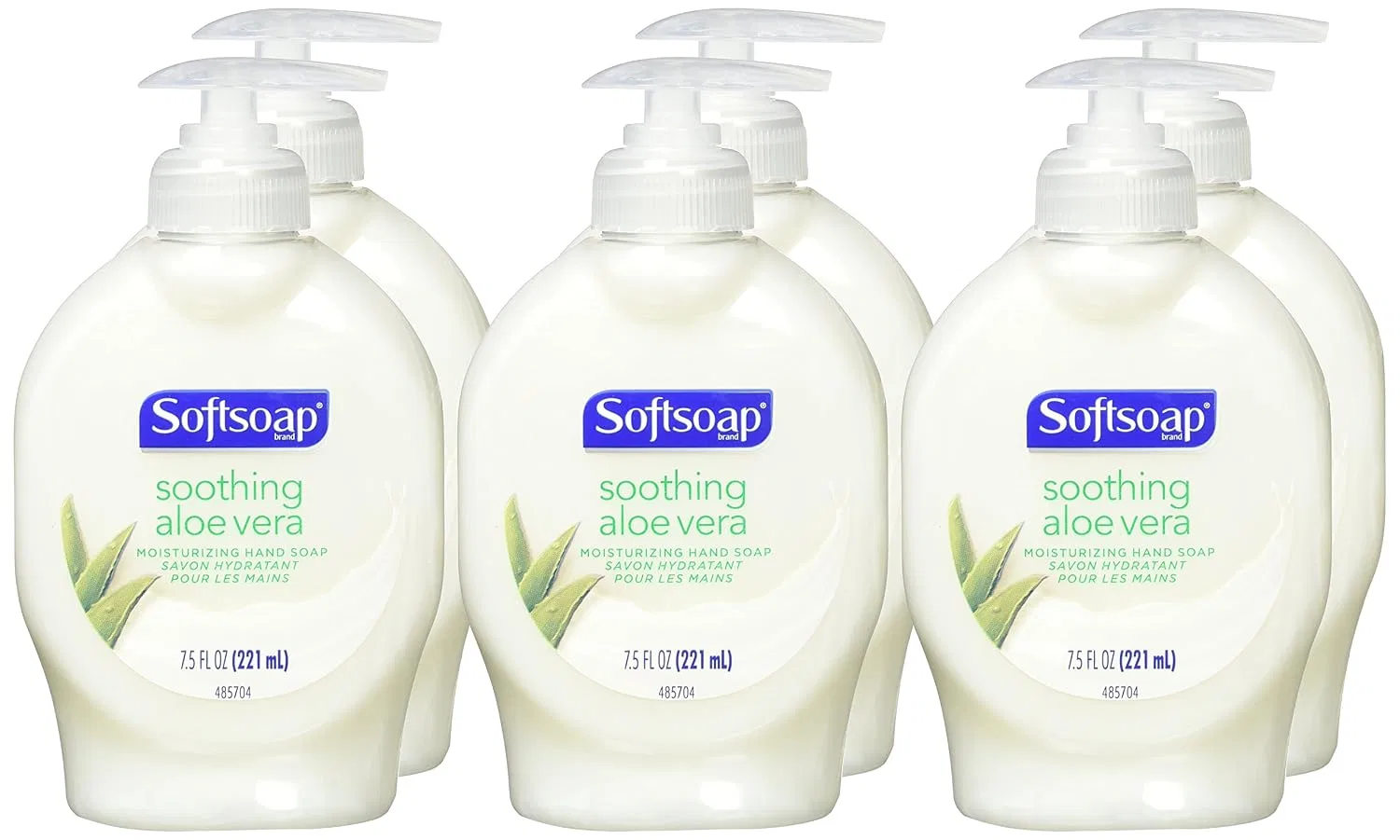 Жидкое мыло для рук увлажняющее Softsoap Алоэ Вера 7.5 oz (212.6 мл) упаковка 6 шт. — фото 3