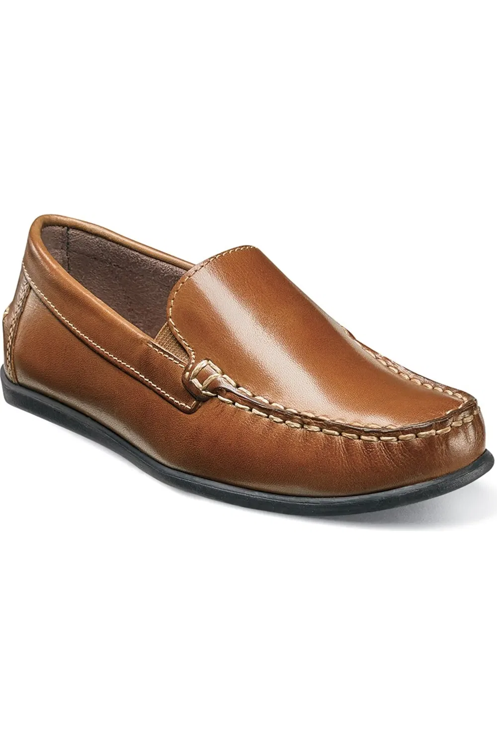 Детские туфли лоферы на плоской подошве Jasper Florsheim, Saddle Tan Leather