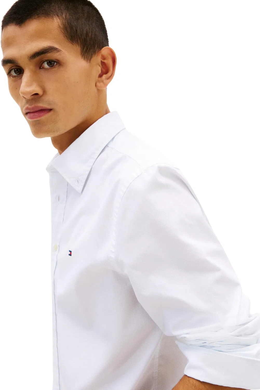 Мужская рубашка с длинным рукавом Flex Poplin Tommy Hilfiger, Sweet Blue — фото 4