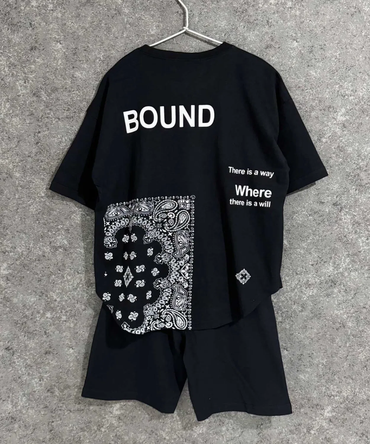 Детский комплект из футболки и шорт с принтом Oversize Set Up SHISKY, Black