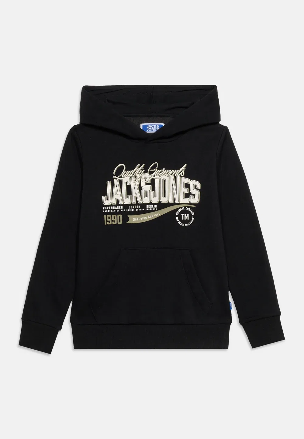 Толстовка Jjelogo sweat hood 2 col aw26 sn jnr - hoodie Jack & Jones Junior, Black — фото 3
