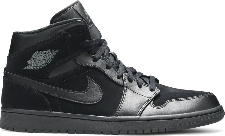 

Кроссовки Air Jordan 1 Mid Black, черный
