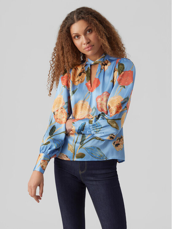 

Блузка стандартного кроя Vero Moda, синий