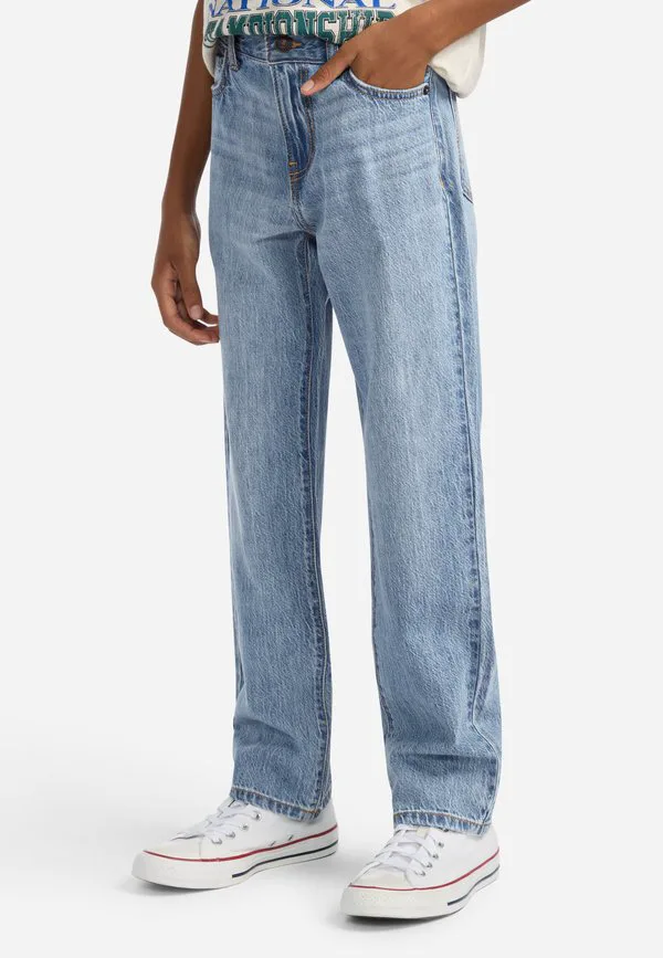 Свободные джинсы прямого кроя Abercrombie & Fitch, Blue Denim
