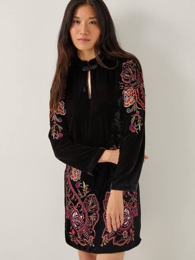 

Фей бархатное платье-туника Monsoon, Black