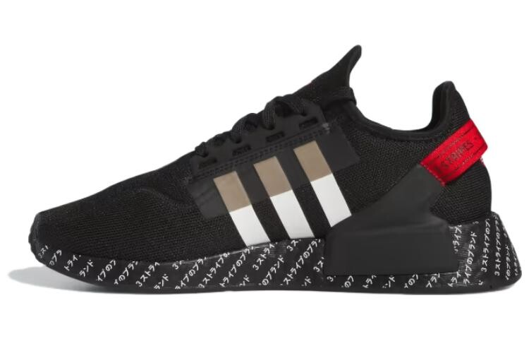 

Кроссовки Adidas NMD_R1 V2 'Japanese Print - Black Red', черный/белый/бежевый