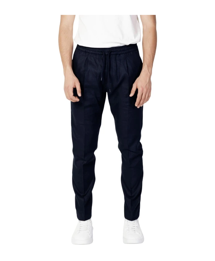 

Простые брюки из льна и вискозы Antony Morato, синий