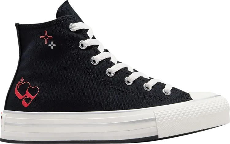 

Кроссовки Chuck Taylor All Star EVA Lift Platform High GS 'Y2K Heart', черный