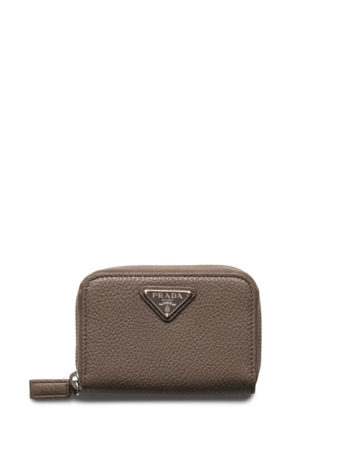 

Кожаный кошелек для монет Prada, серый