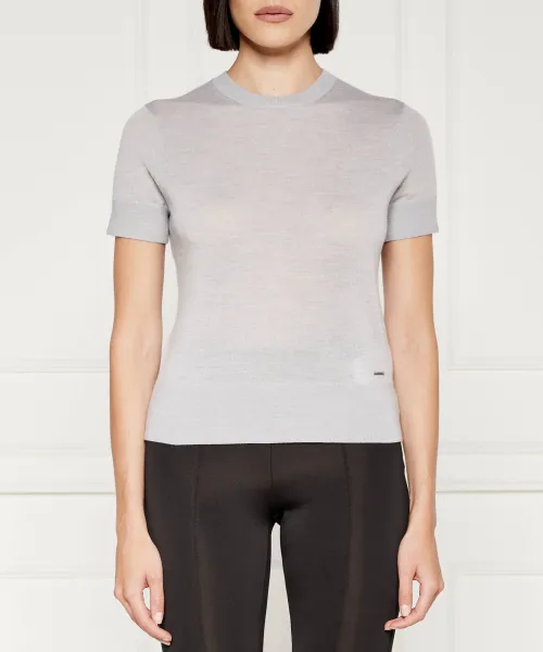

Шерстяная блузка Slim fit Calvin Klein, серый