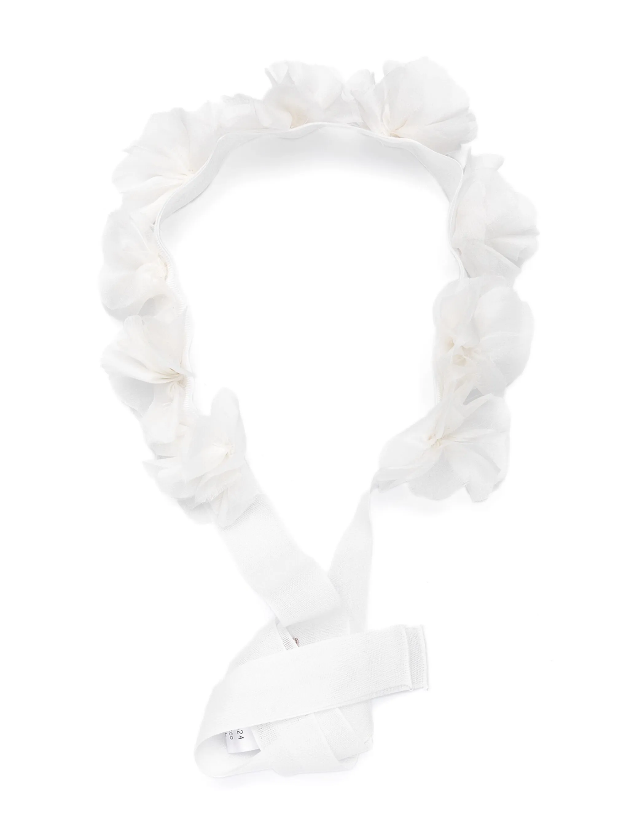 

Повязка на голову с цветочной аппликацией La Stupenderia, белый