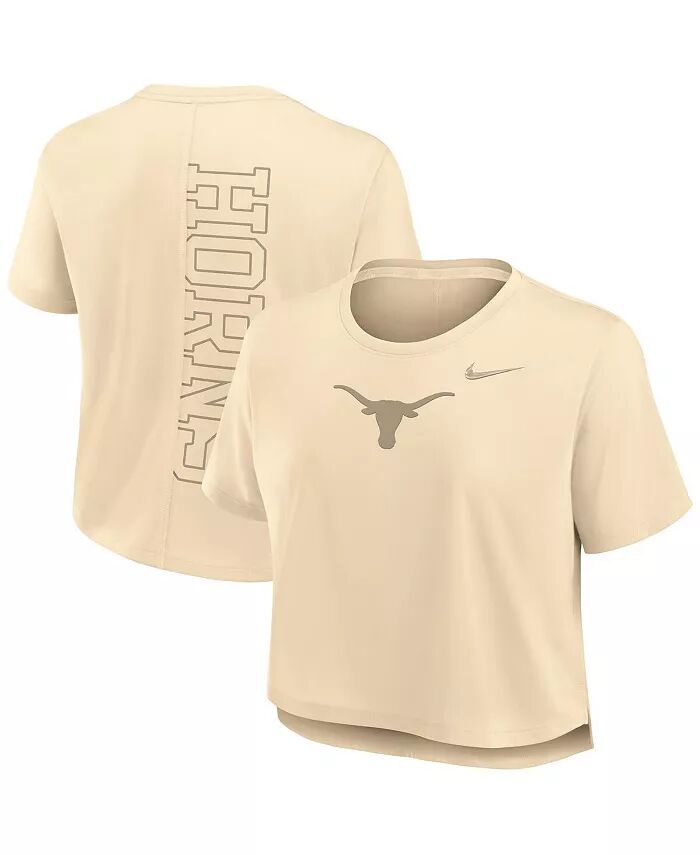 

Женская укороченная футболка Tan Texas Longhorns Performance Nike