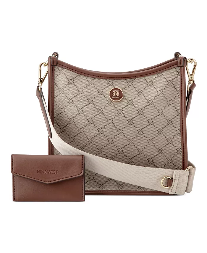 

Средняя сумка через плечо Nalini Medium Swing Crossbody Bag Nine West, коричневый