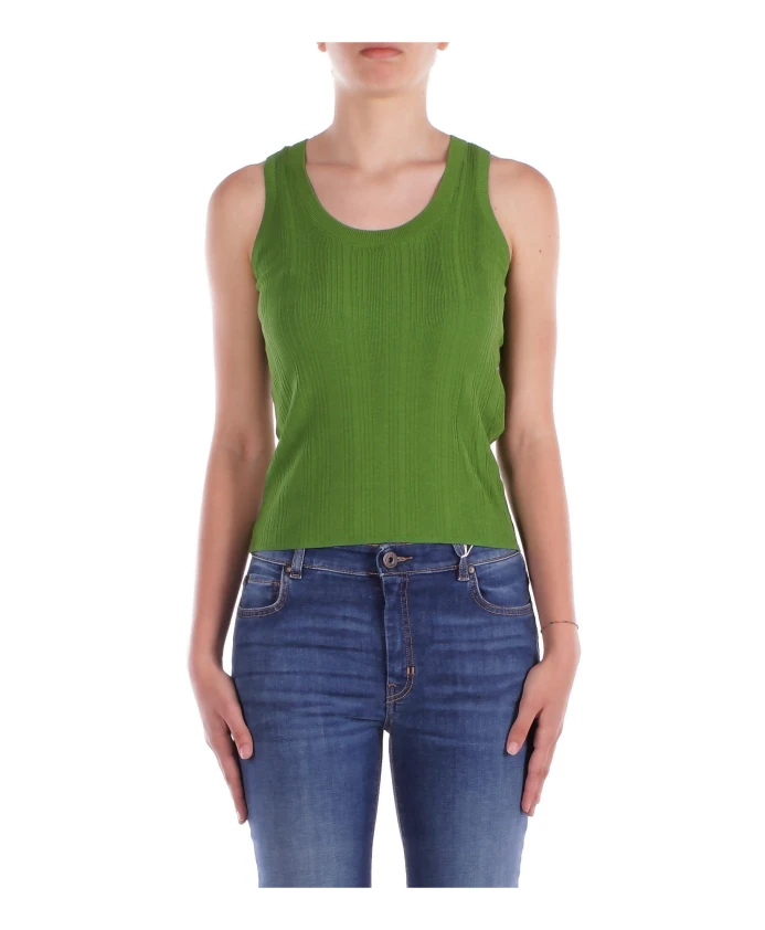 

Зеленая футболка с логотипом на передней части Weekend Max Mara, зеленый