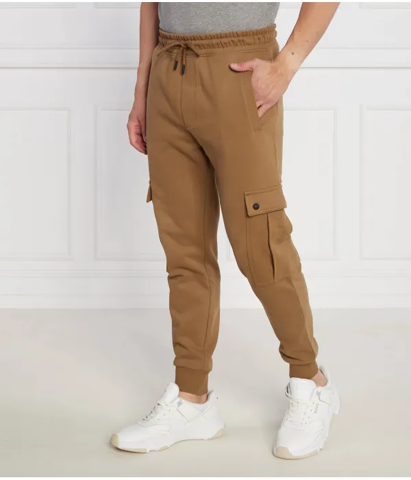 Утепленные спортивные штаны seteam Relaxed fit Boss Orange, коричневый — фото 3