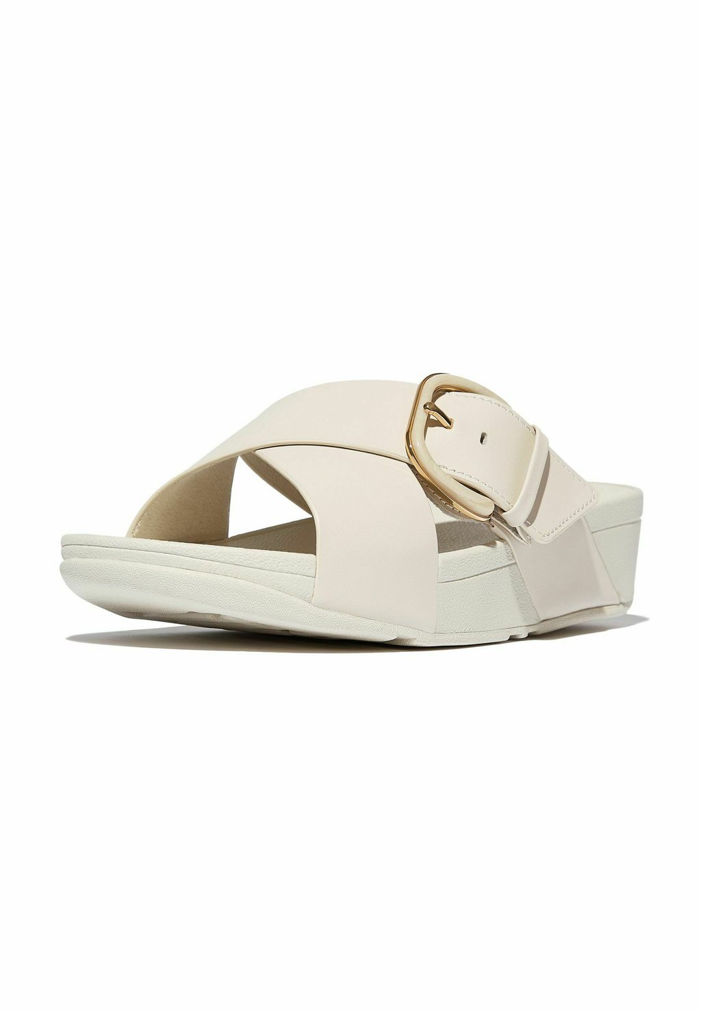 Мюли на каблуке LULU RESIN-BUCKLE CROSS FitFlop, кремовый — фото 2