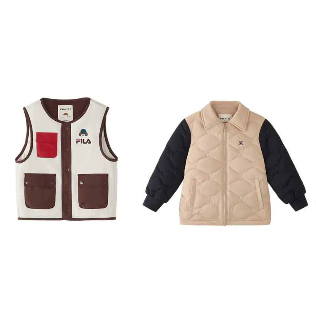 Детская пуховая куртка для детей 3-7 лет FILA KIDS, Ginger Brown — фото 3