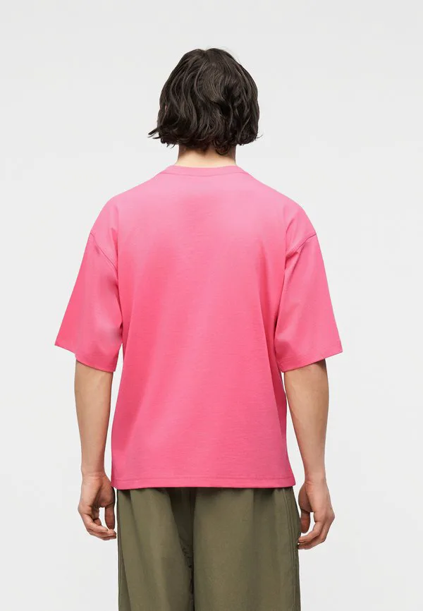 Свободная футболка унисекс, базовая футболка Adidas Originals, Pink Fusion — фото 3