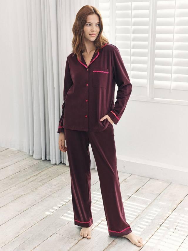 

Вышитый комплект пижамы Good Night Chelsea Peers, Burgundy