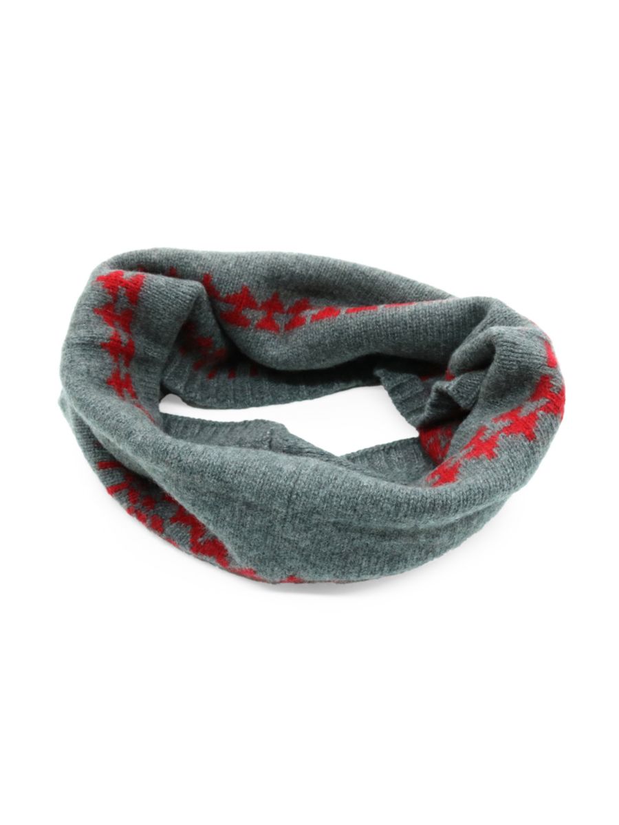

Шарф Fairisle Cashmere Infinity Portolano, цвет Grey Combo