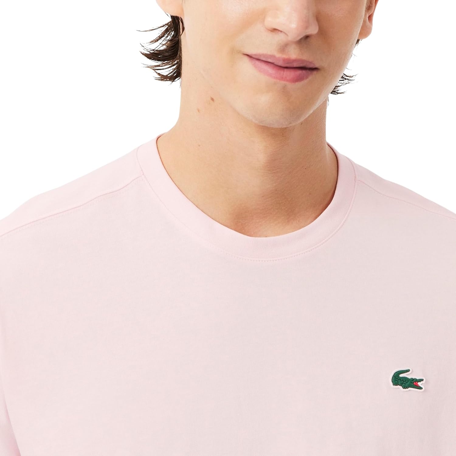 Мужская спортивная футболка Lacoste из ультрасухого хлопка, Flamingo — фото 2