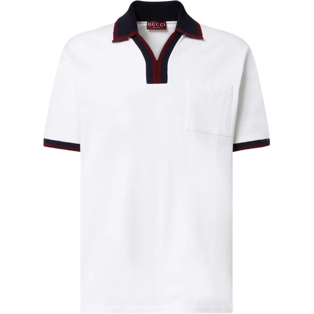 Футболка поло GUCCI Cotton, White