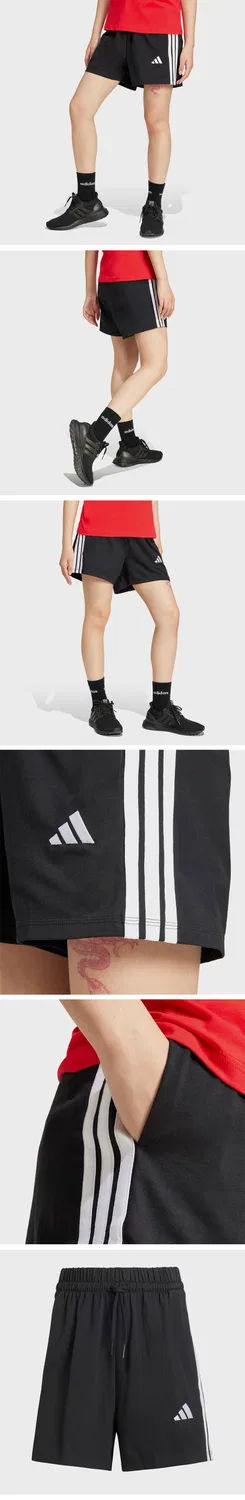 Женские хлопковые шорты Essential 3s чёрные от Adidas — фото 4
