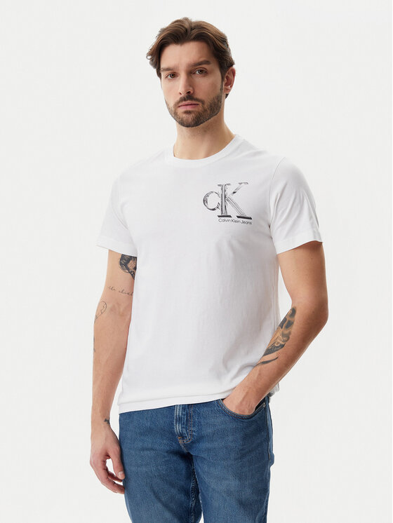 

Футболка обычного кроя Meta Monogram J30J325498 Calvin Klein Jeans, белый