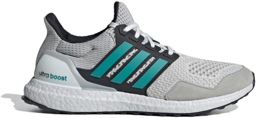 Мужские кроссовки для бега Adidas Ultraboost 1.0, белый/серый/бирюзовый — фото 4