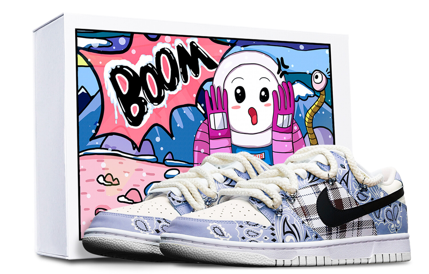 

Кроссовки для скейтбординга Dunk женские с низким верхом Фиолетовый/белый/черный Nike