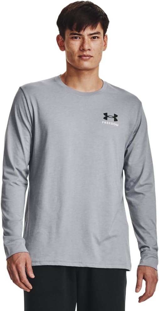 

Мужская футболка с длинным рукавом Under Armour Freedom Flag, (035) Steel Medium Heather/Academy