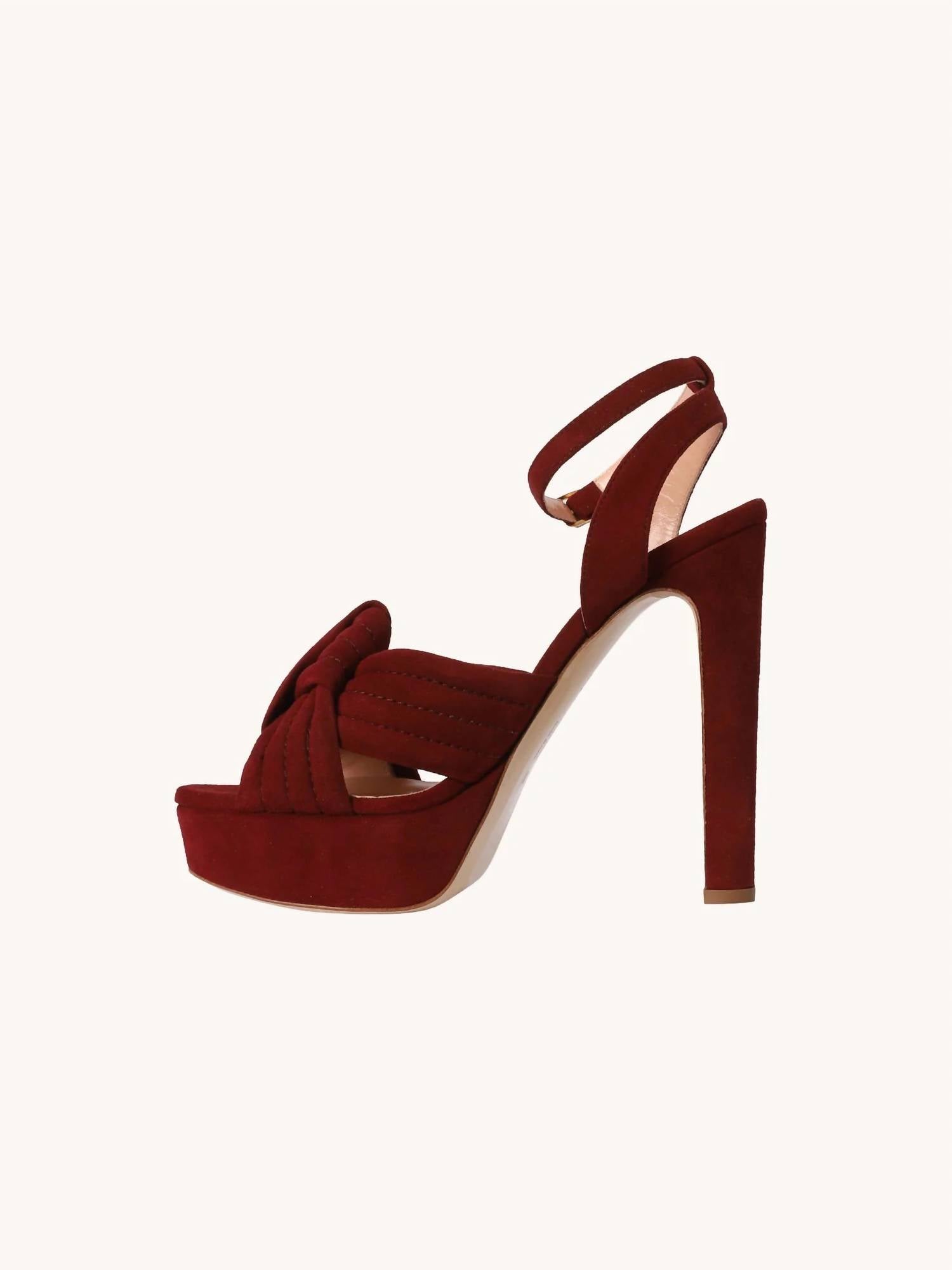 Женские туфли Hellcat Suede Platform в цвете Manor Red Rupert Sanderson — фото 2