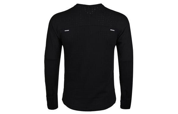 Футболка Nike Sphere Dri-Fit Running Exercise Round Long Sleeve T-Shirt Men's Black, черный — фото 2