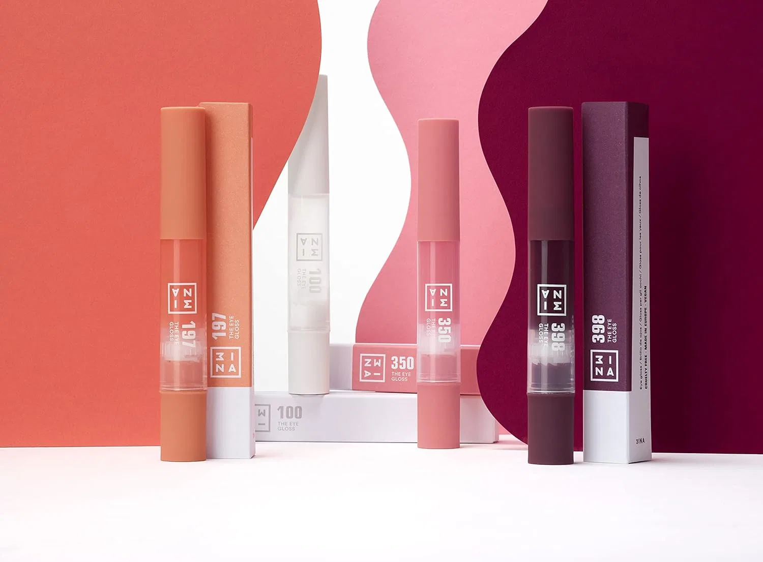 Жидкие тени для век «The Eye Gloss 197» от 3INA MAKEUP 3Ina, 197 Peach — фото 4