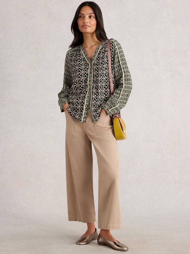 

Блузка Mabel с длинным рукавом и цветочным принтом White Stuff