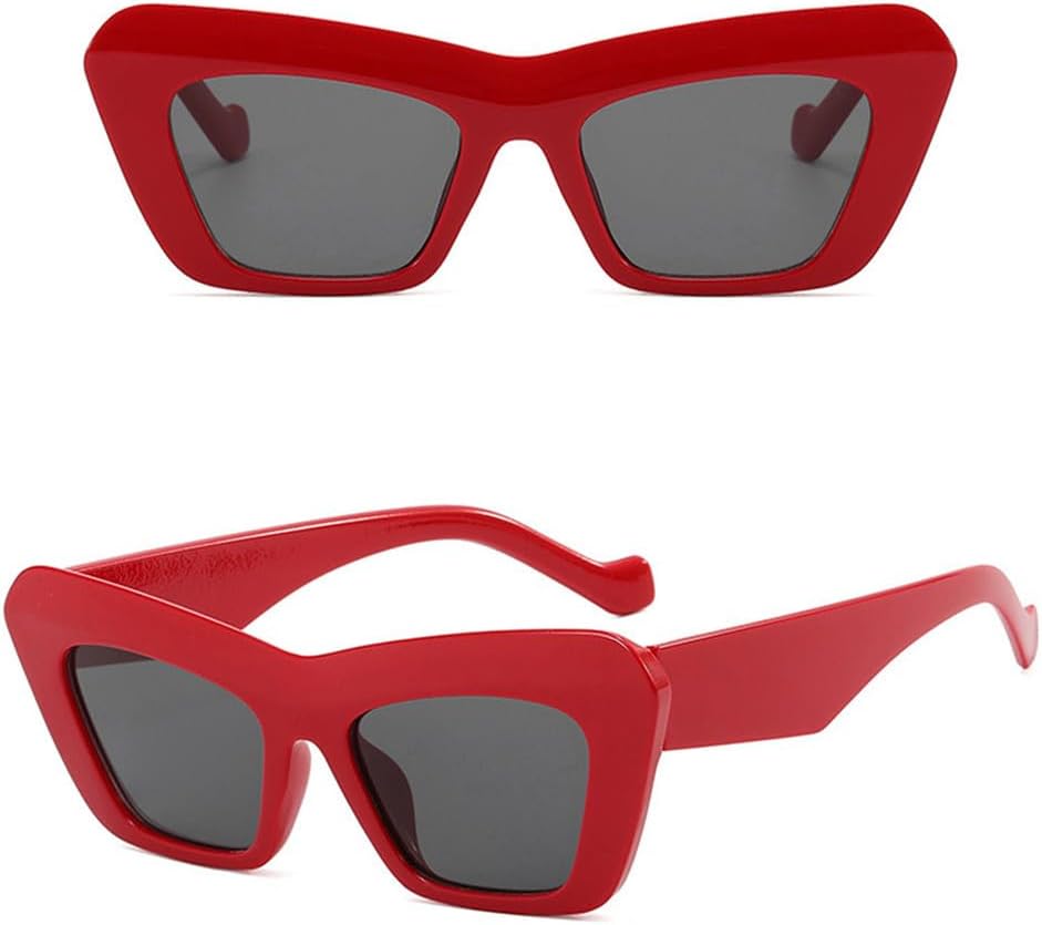 

Солнцезащитные очки LVTFCO для мужчин и женщин, форма «кошачий глаз», модные солнцезащитные очки для женщин с защитой от УФ-излучения, женские солнцезащитные очки, красно-серые, Red Gray