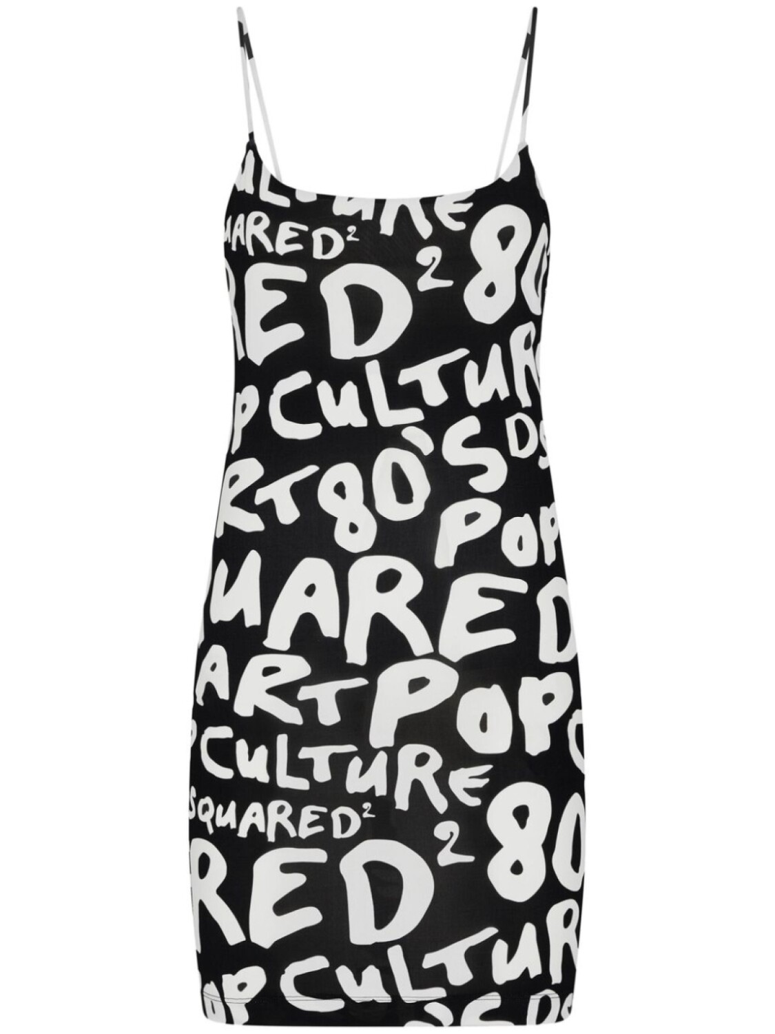 

Dsquared2 платье мини с графичным принтом, черный