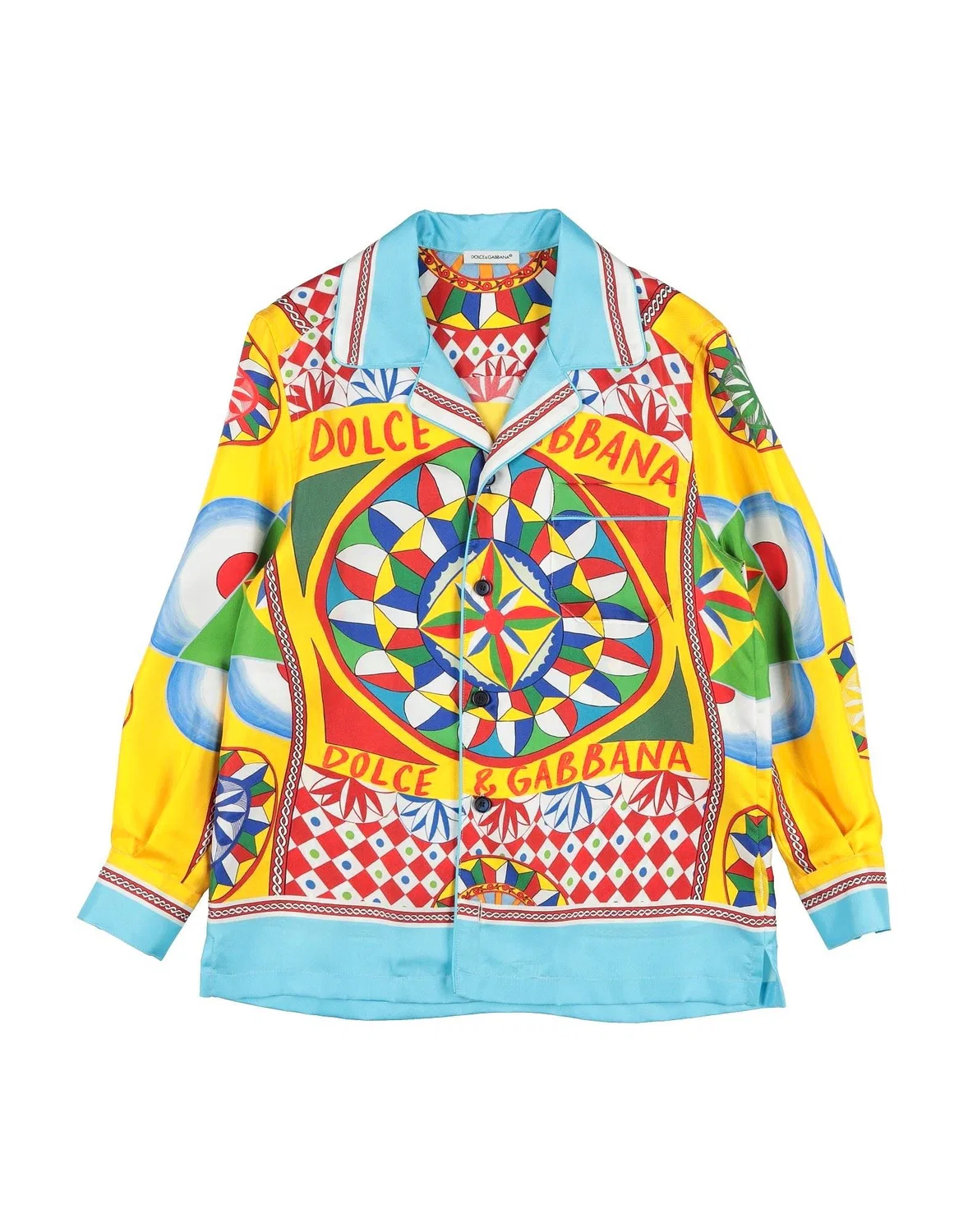 Подростковая рубашка с длинным рукавом Dolce&Gabbana, желтый