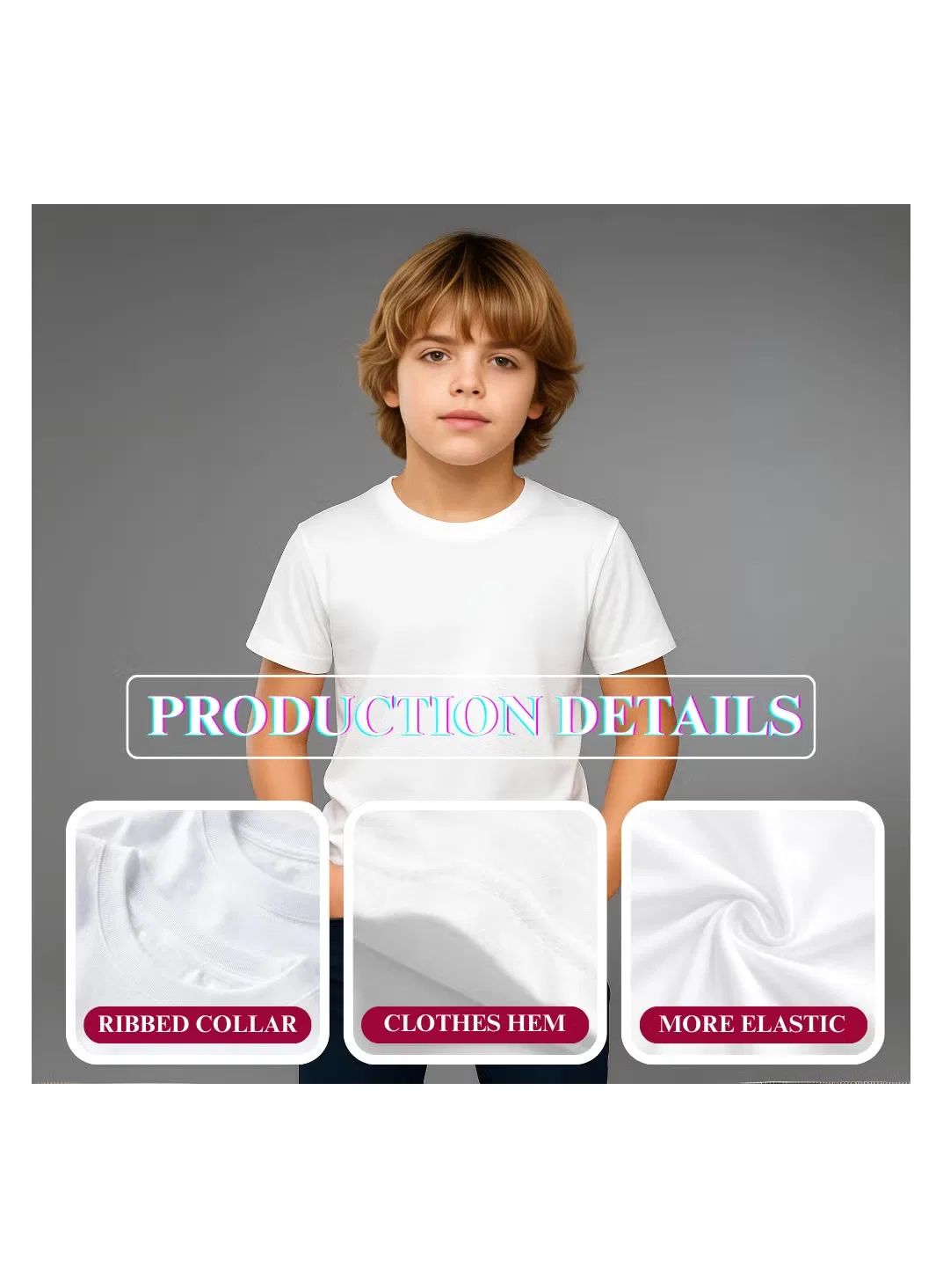 Комплект футболок с коротким рукавом, 5 штук, Printshop4Me, белый — фото 3