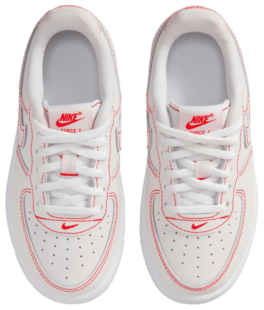 Кроссовки для мальчиков Air Force 1 Low LV8 1 Lace Nike, цвет White/University Red — фото 4