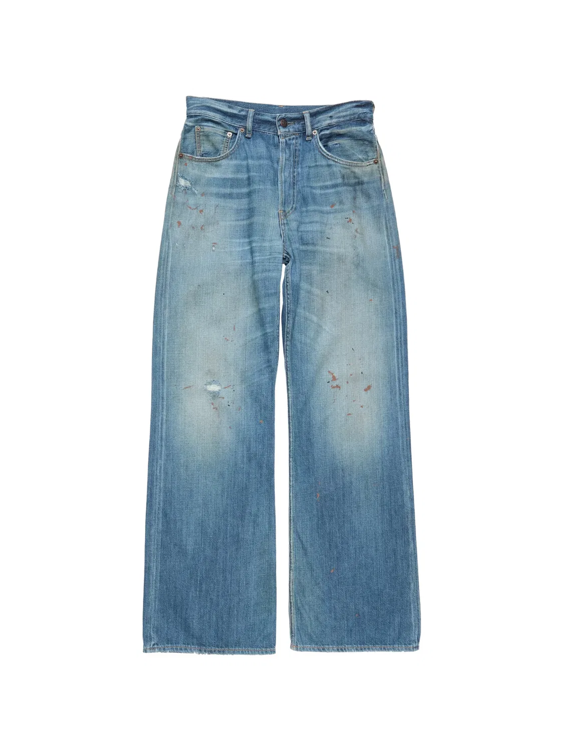 Джинсы с нашивками, синие Acne Studios, синий