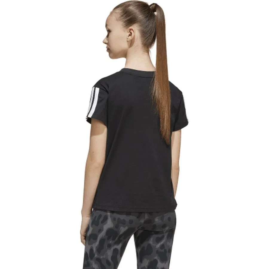 Футболка с длинным рукавом Essential Tee Kids adidas, Черно-белый — фото 2